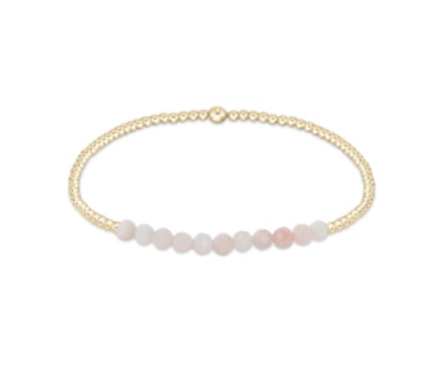 Enewton Pink Opal Gold Bliss 2mm Bead Bracelet