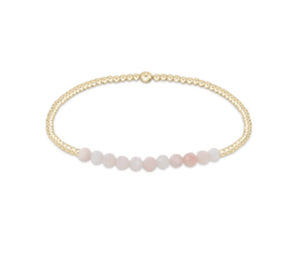 Enewton Pink Opal Gold Bliss 2mm Bead Bracelet