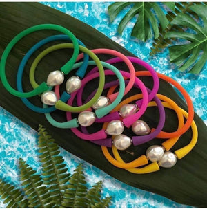 Baroque Pearl Silicone Bracelets