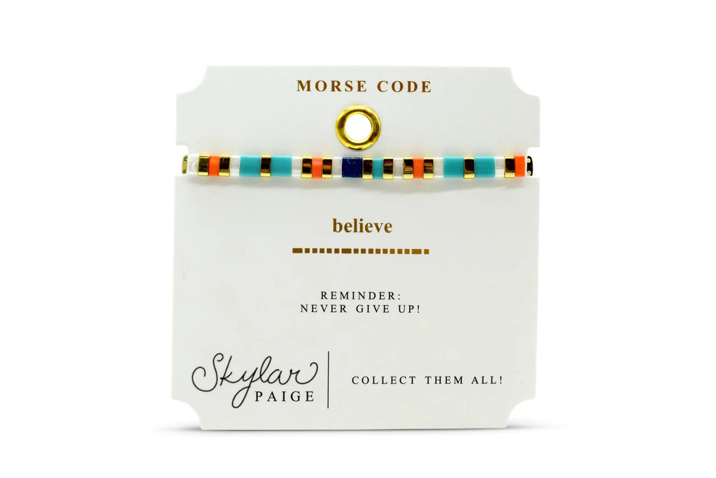 Believe Skylar Paige Morse Code Tila Bracelet