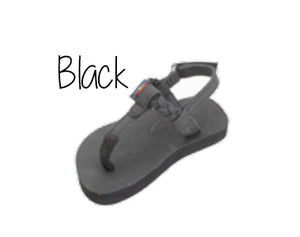 Kid's Sophia Rainbow Sandals - Black