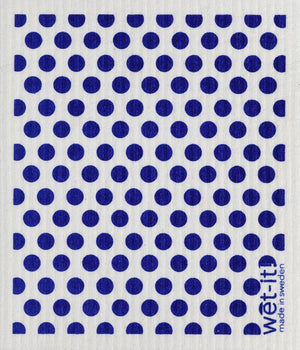 Blue Dots and Dots Wet-It Cloth