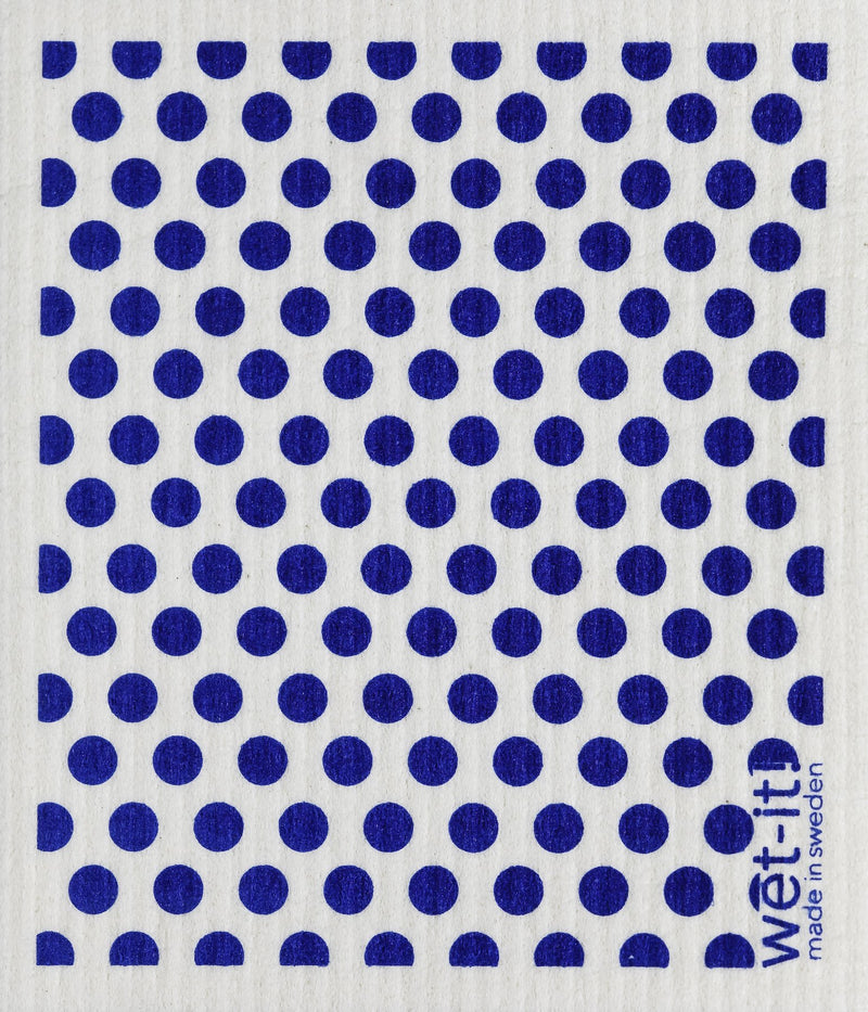 Blue Dots and Dots Wet-It Cloth