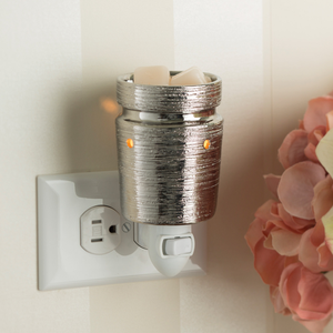 Brushed Chrome Pluggable Candle Warmer