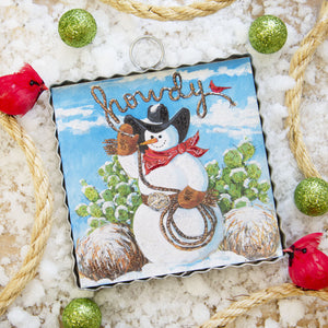 Roundtop Collection Mini Howdy Snowman Print