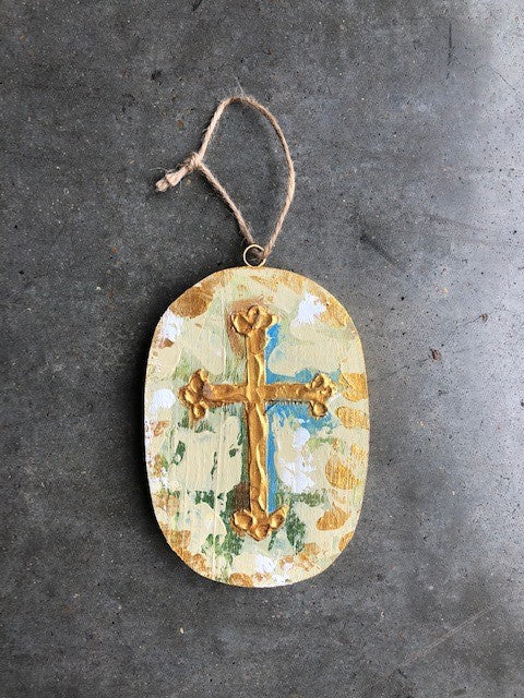 Handpainted Cross Ornament