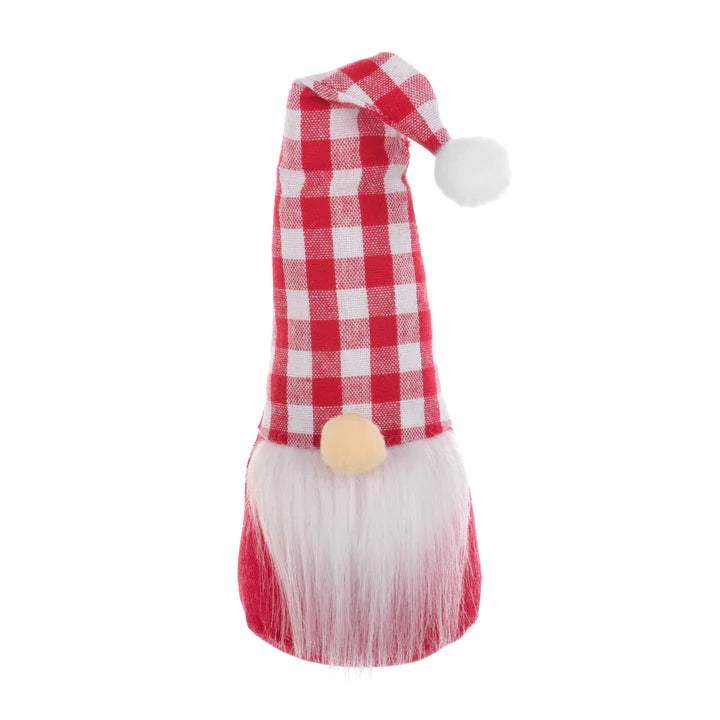 Red & White Check Fabric Gnome
