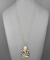 Cheetah Cowhide Teardrop Necklace