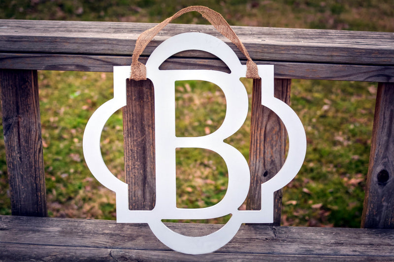 White Quatrefoil Wooden Letters - Can not be shipped