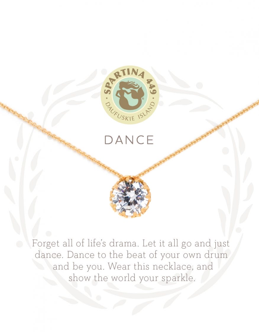 Spartina Sea La Vie Gold Dance Gem Necklace