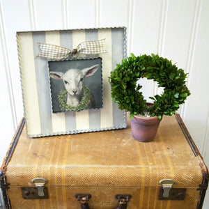 Roundtop Collection Mini Gallery Lamb with Wreath