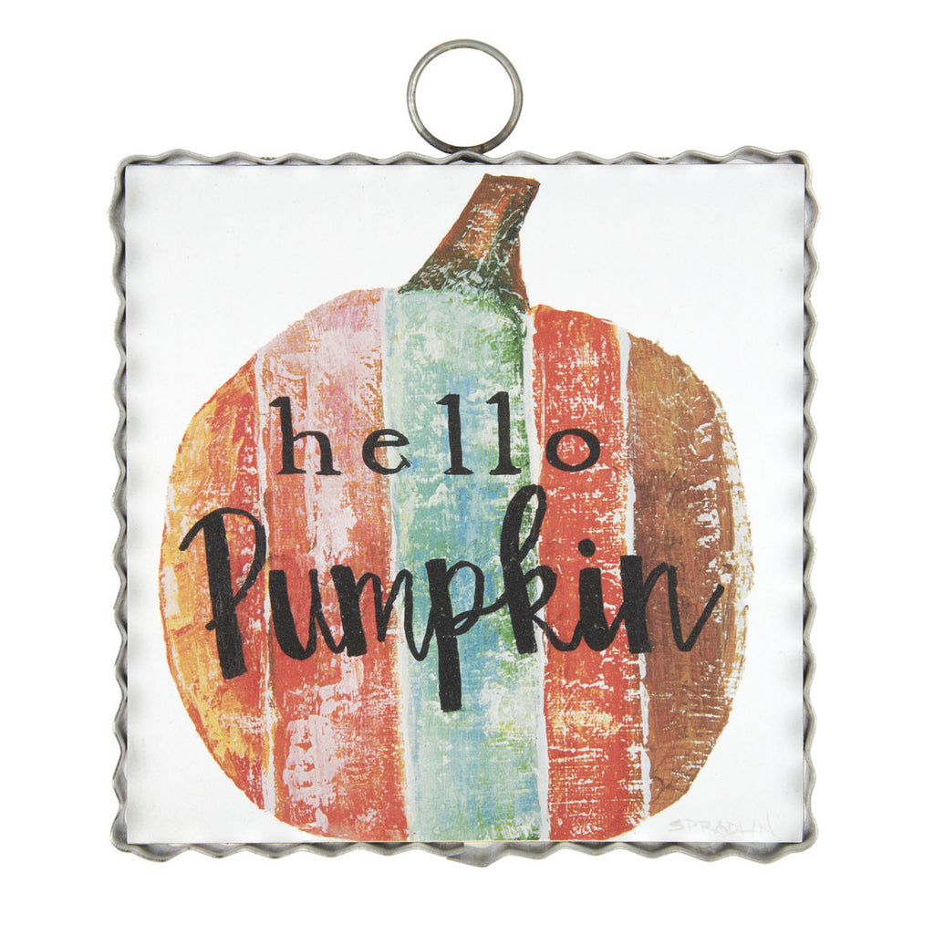 Roundtop Collection Mini Hello Pumpkin Print