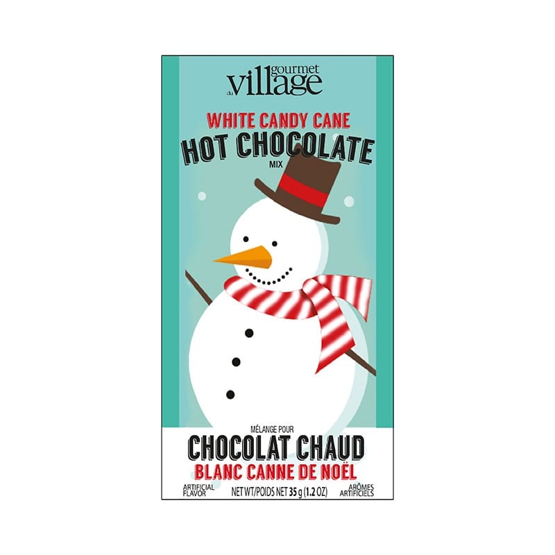 White Candy Cane Snowman Mini Hot Chocolate Mix
