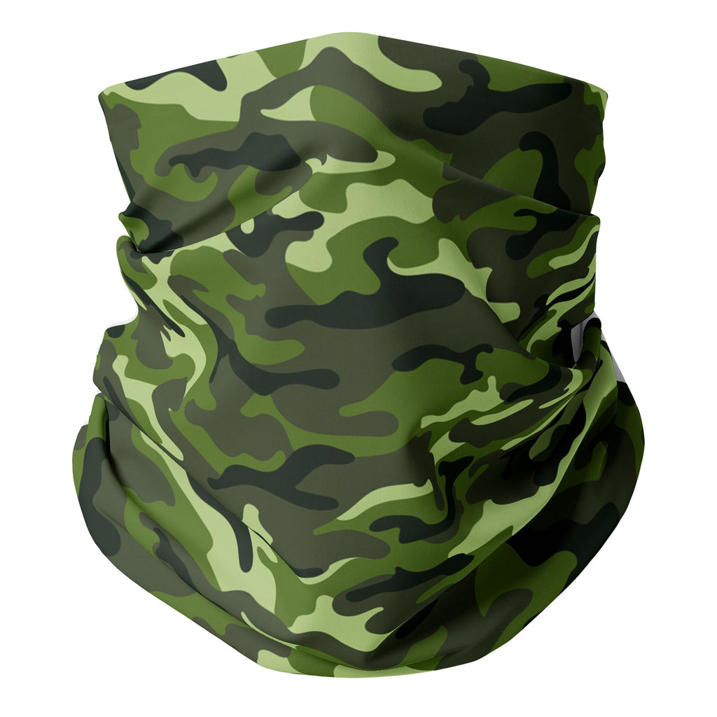 Green Camo Large Neck Gaiter - Adult Men/XL Women