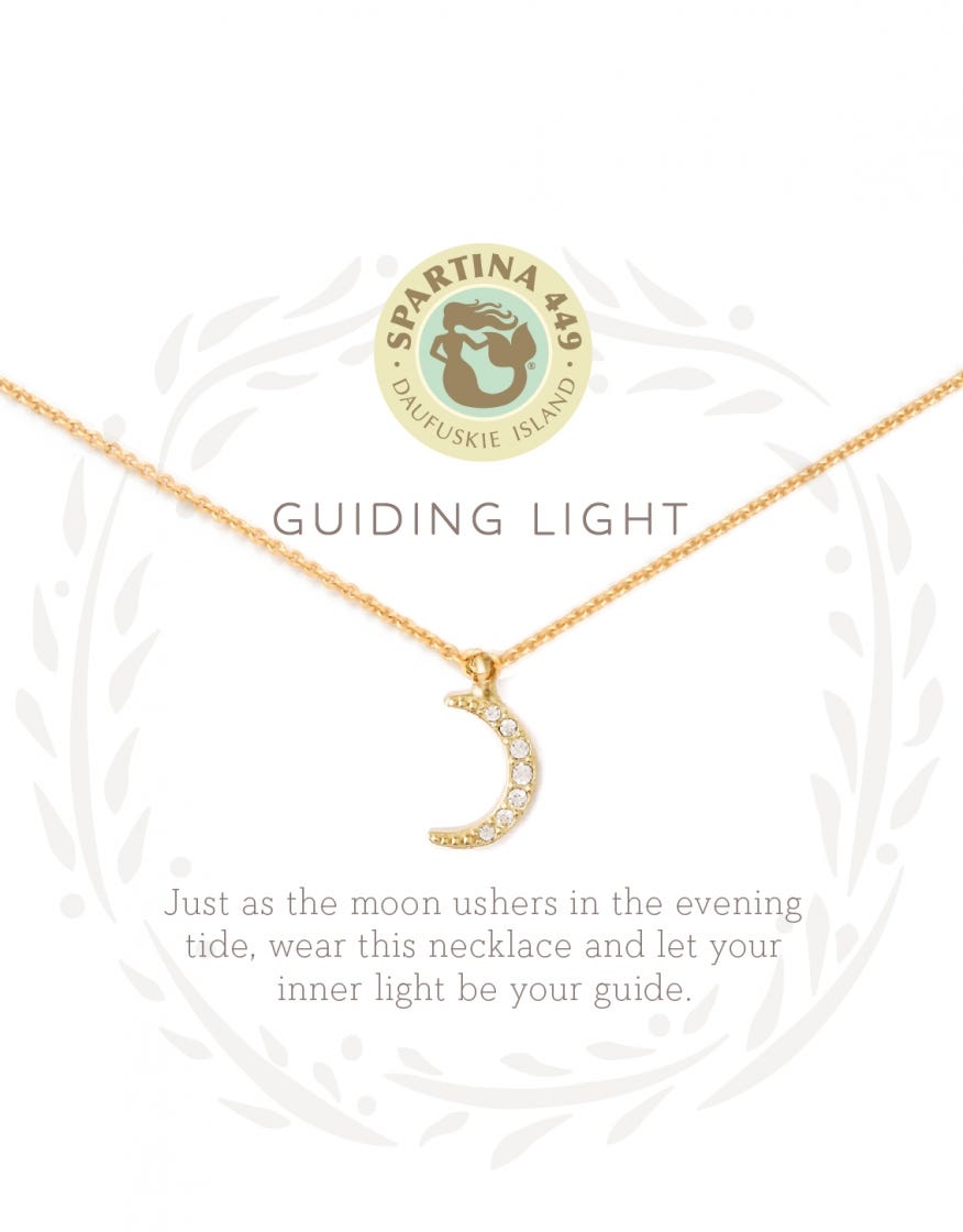 Spartina Sea La Vie Gold Guiding Light Crescent Necklace