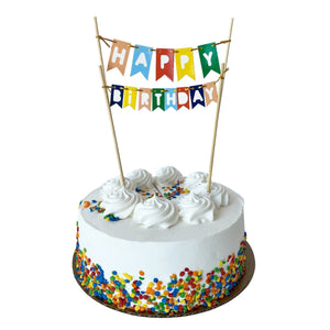 Happy Birthday Cake Pennant