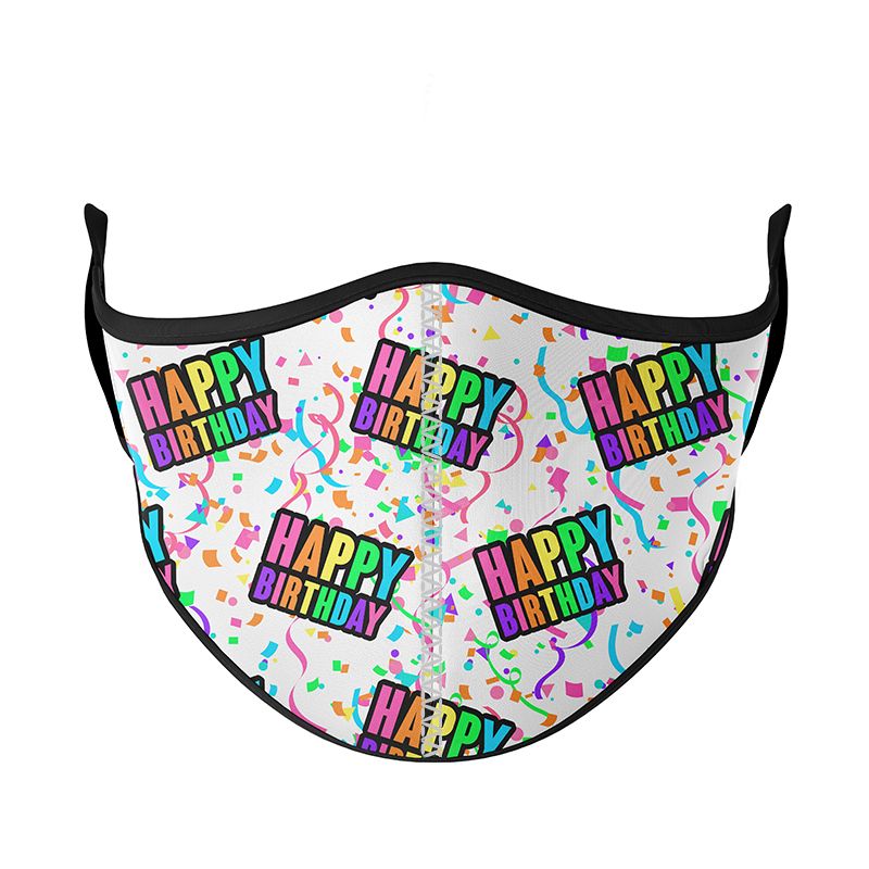 Happy Birthday Face Mask - One Size Fits Most - Ages 8+