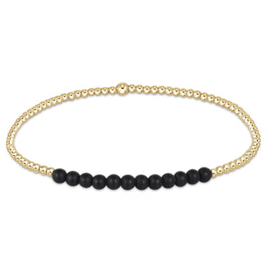 Enewton Matte Onyx Gold Bliss 2mm Bead Bracelet