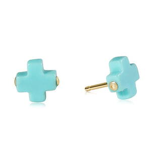 Enewton Turquoise Signature Cross Stud