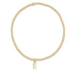 Enewton Respect Gold J Charm Classic Gold 2mm Bead Bracelet