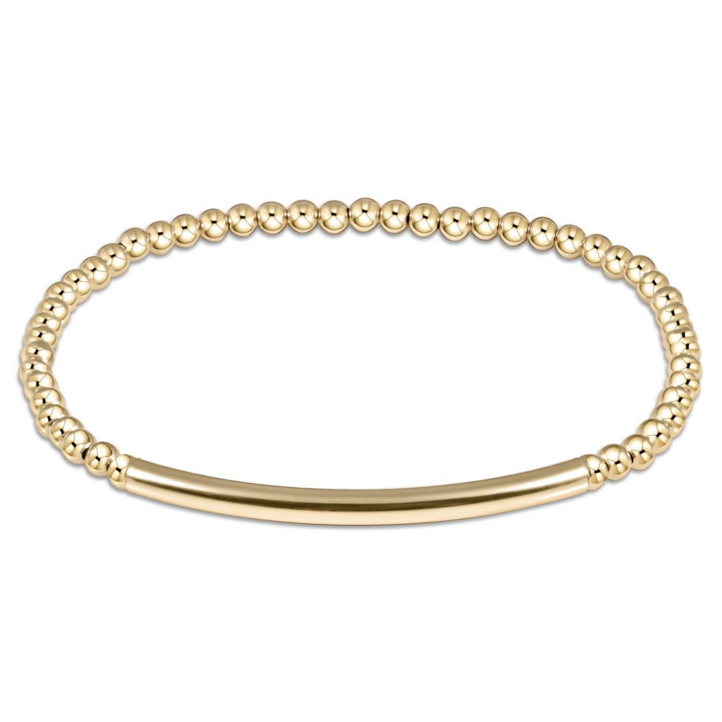 Enewton Smooth Bliss Bar 3mm Gold Bead Bracelet