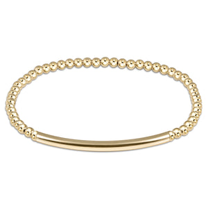 Enewton Smooth Bliss Bar 3mm Gold Bead Bracelet