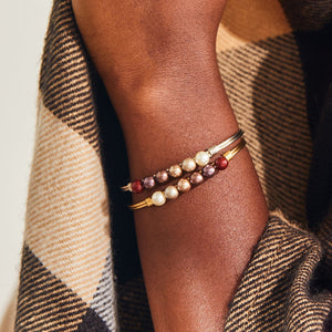 Luca + Danni Crystal Pearl Bangle in Fall Ombre Bracelet
