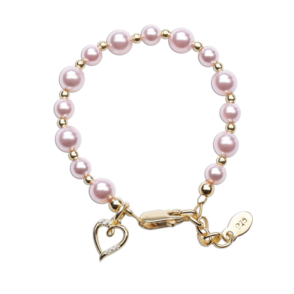Larkin 14K Gold Plated Pink Pearl Bracelet
