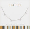 Silver Discs Layers Necklace in Silver