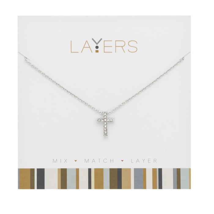 Cross Layers Necklace in Silver