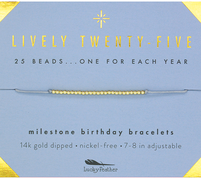 Lively 25 Birthday Milestone Bracelet