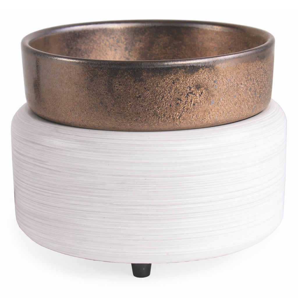 White Washed Bronze 2-in-1 Classic CandleWarmer