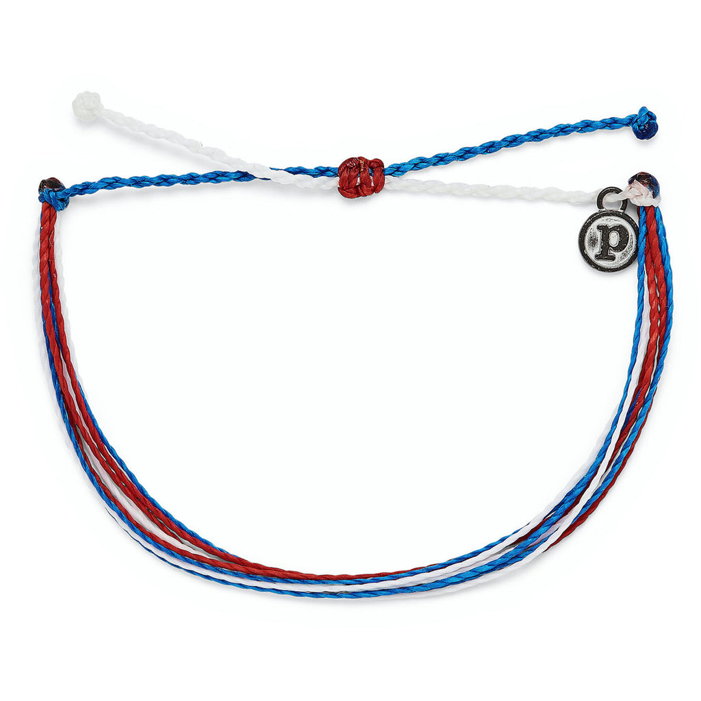 Pura Vida Original Red White & Blue Bracelet