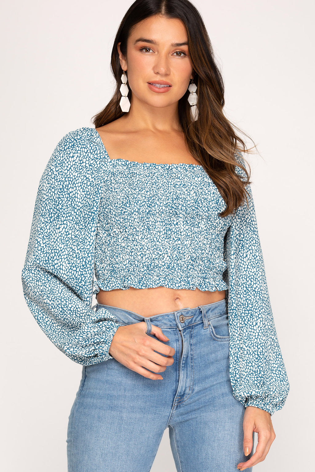 On The Scene Smocked Top