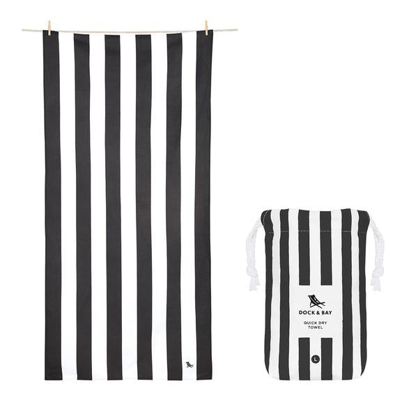 Kamari Charcoal Dock & Bay Cabana Quick Dry Towel