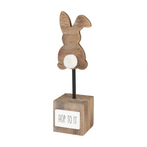 Hop To It Wooden Bunny on Base