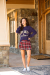 Red Plaid Simply Southern Shirred Pleated Skirt