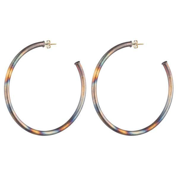 Burnished Silver Smaller Sheila Fajl Everybody's Favorite Hoops