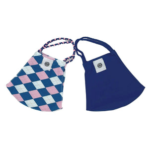 Pomchie Mask 2 Pack - Pink/Blue Argyle