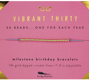 Vibrant 30 Birthday Milestone Bracelet