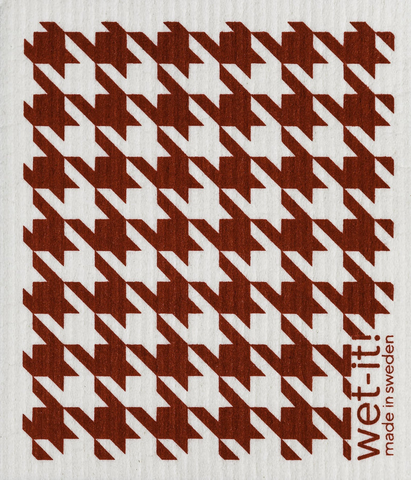 Red Houndstooth Wet-It Cloth