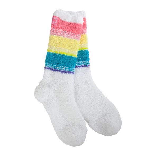 Multi Stripes Light Weight Cozy Crew World's Softest Socks