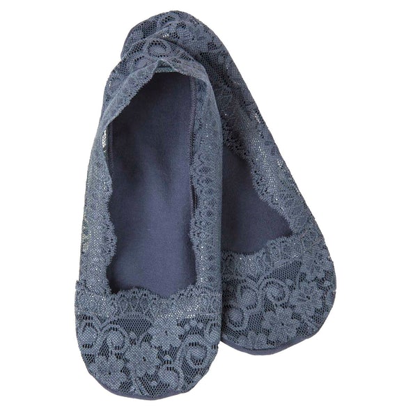 Charcoal Lacey Footsie World's Softest Socks