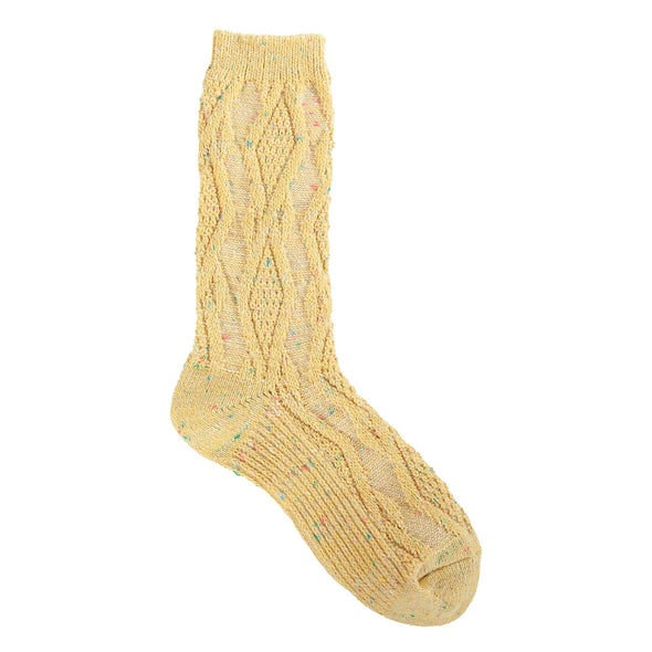 Yellow Confetti Weekend Cable Crew World's Softest Socks