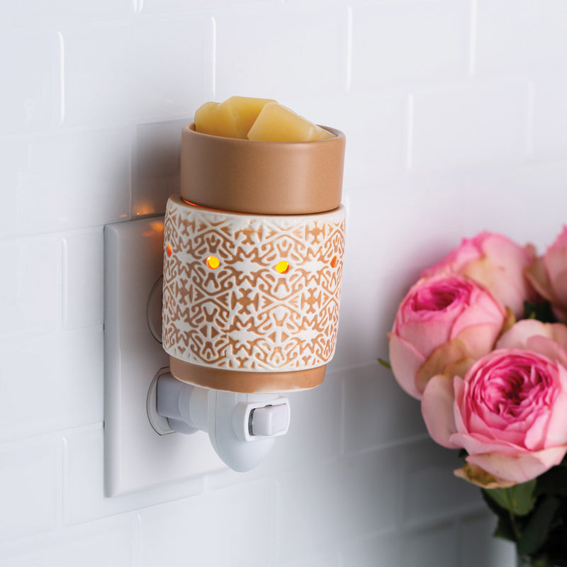 White Terracotta Pluggable Candle Warmer