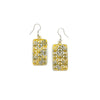 Yellow Ornate Rectangle Anju Earrings