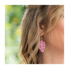 Pink Linear Teardrop Anju Earrings