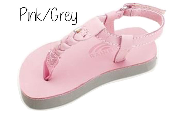 Kid's T-Street Rainbow Sandals - Pink/Grey