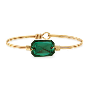 Luca + Danni Dylan Bangle Bracelet in Emerald