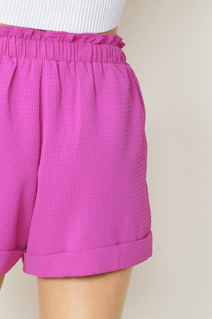 Sweet Summertime Waffle Knit High-Waisted Shorts